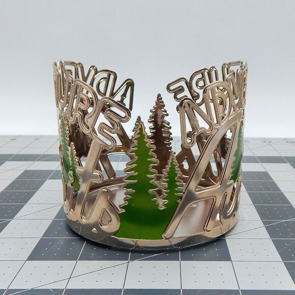 Bath & Body Works Adventure Awaits 3 Wick Candle Holder Sleeve Christmas Trees - Picture 4 of 8